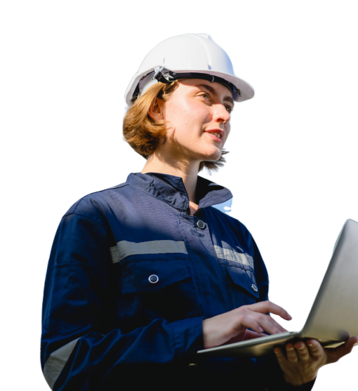 female engineer holding laptop checking solar pane 2023 11 27 04 51 11 utc 1